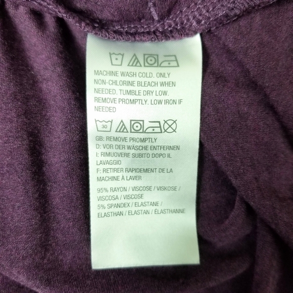 LOGO Lori Goldstein heather purple open front cascading light cardigan Size M - Picture 5 of 9